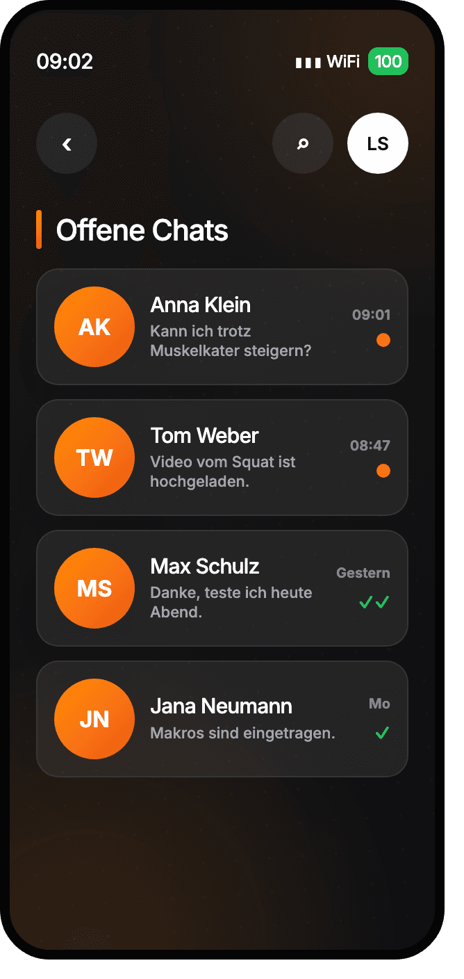 1:1 Chat + KI-Assistenz