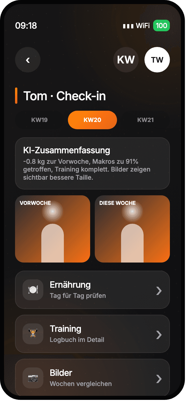 Check-Ins & Fortschritt
